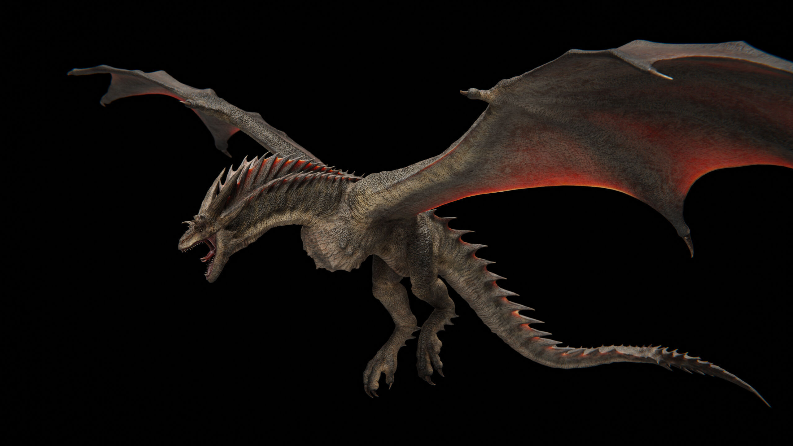 Dragon  Low-poly 3D model_5