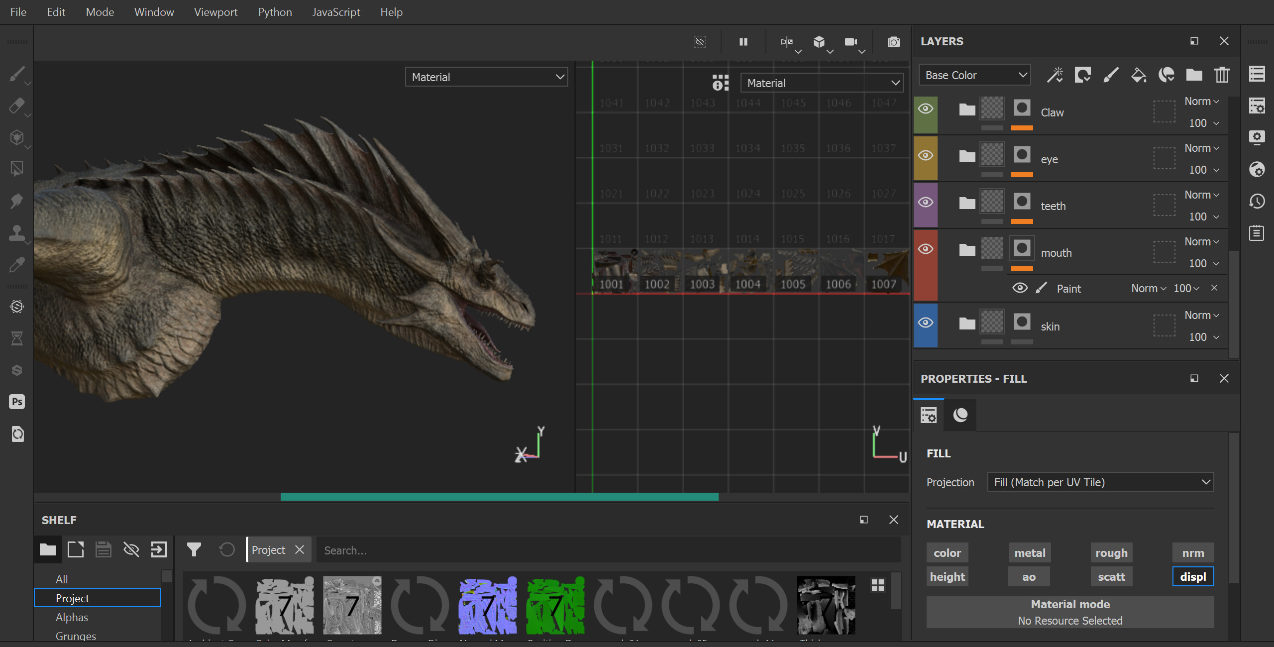 Dragon  Low-poly 3D model_26