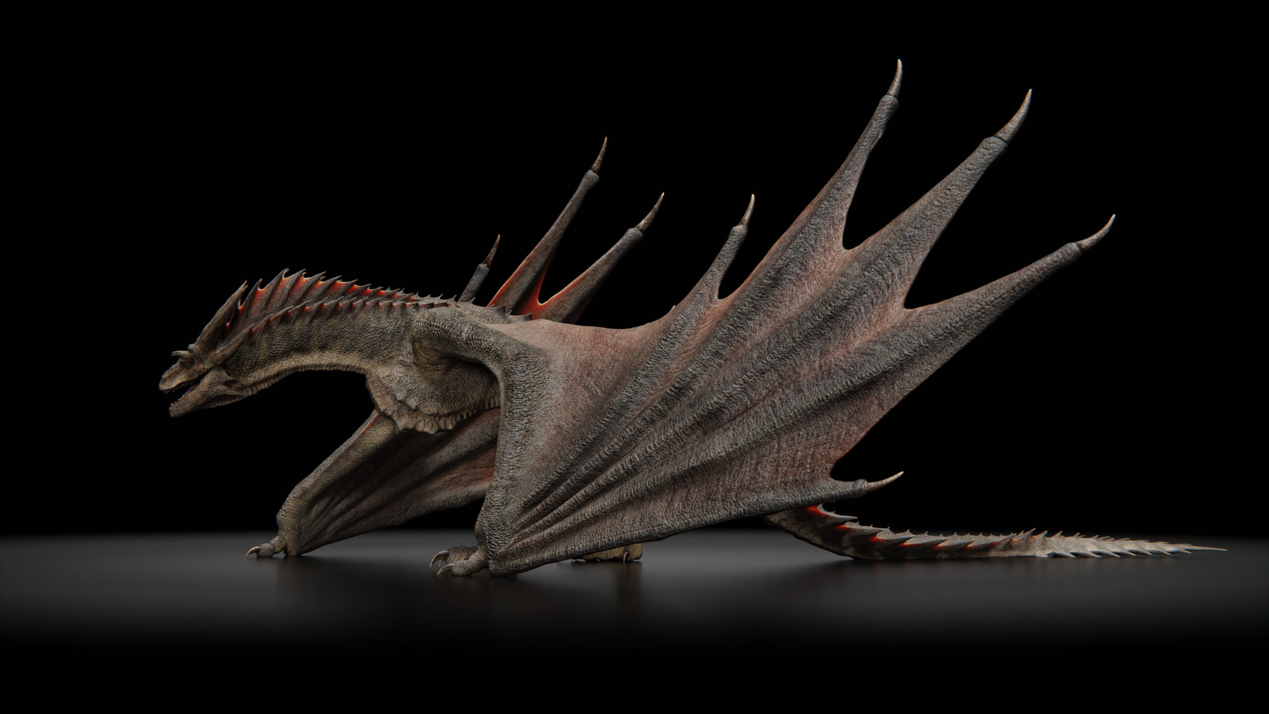 Dragon  Low-poly 3D model_6