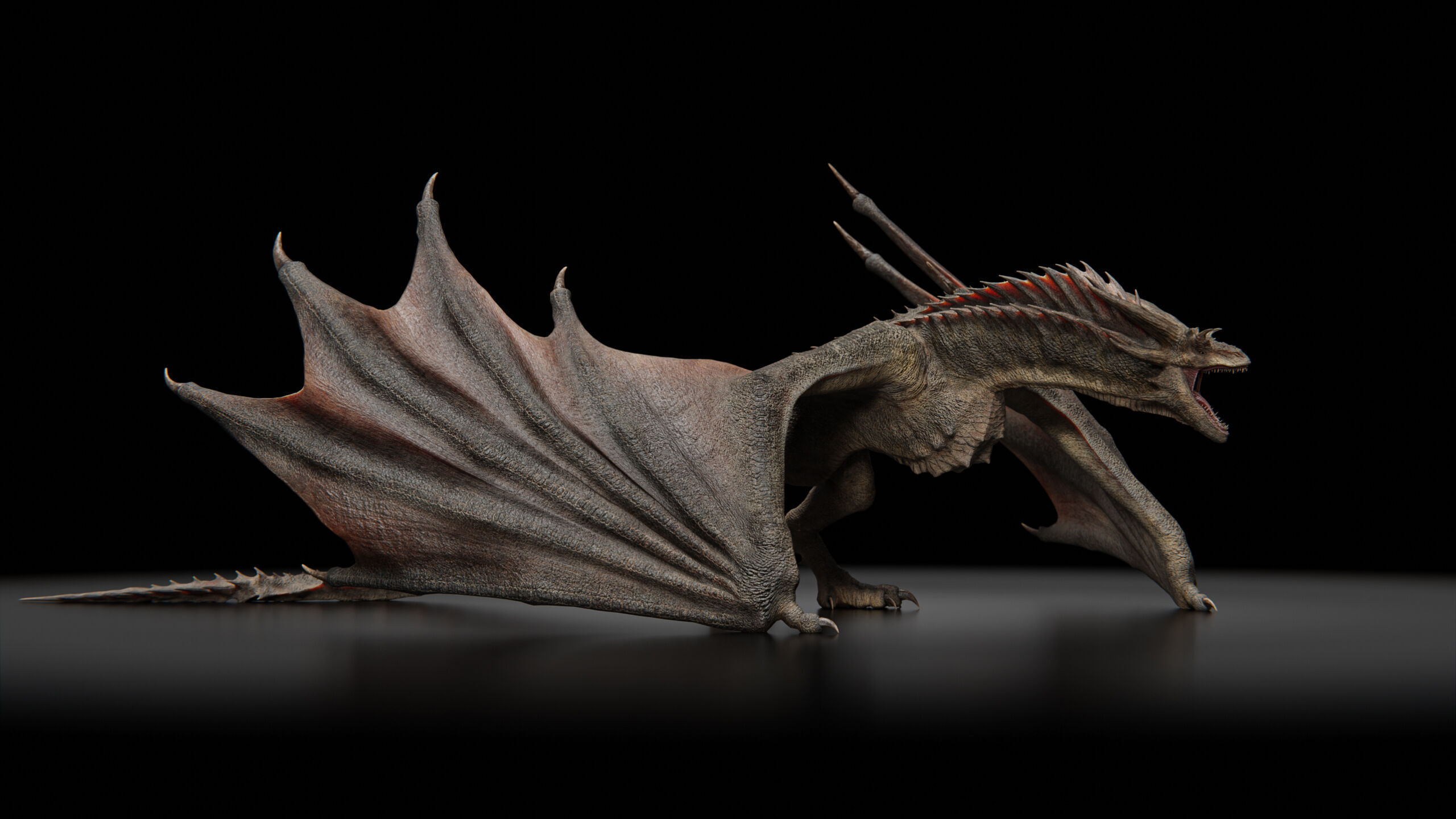 Dragon  Low-poly 3D model_37