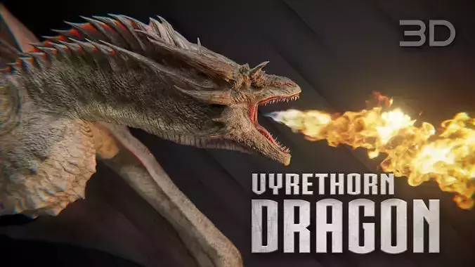 Dragon  Low-poly 3D model