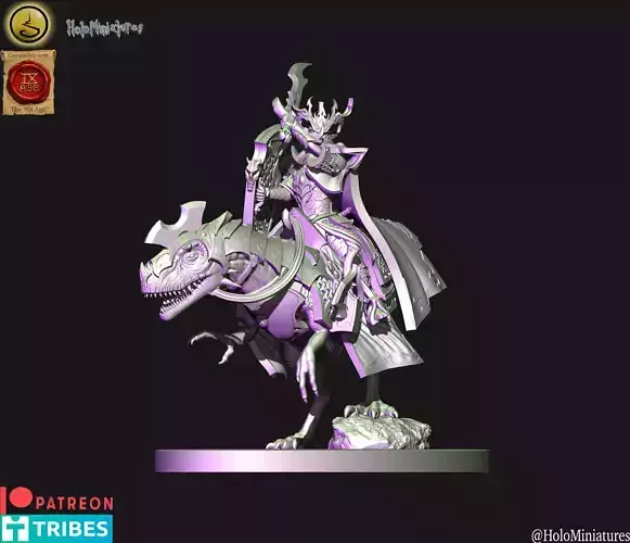 Dark elves Dreadlord on raptor