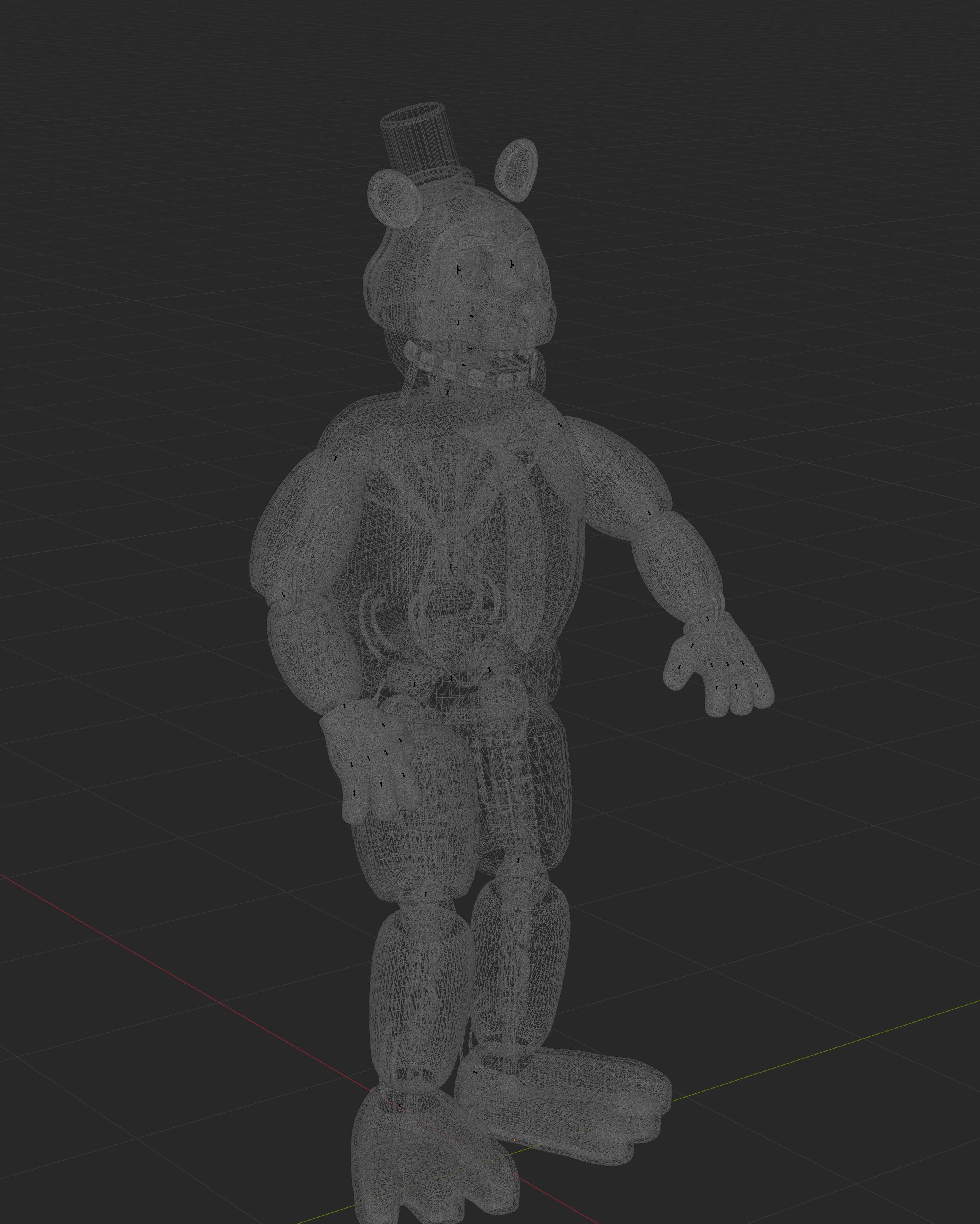 Bear Animatronic Rigged 3D model_7