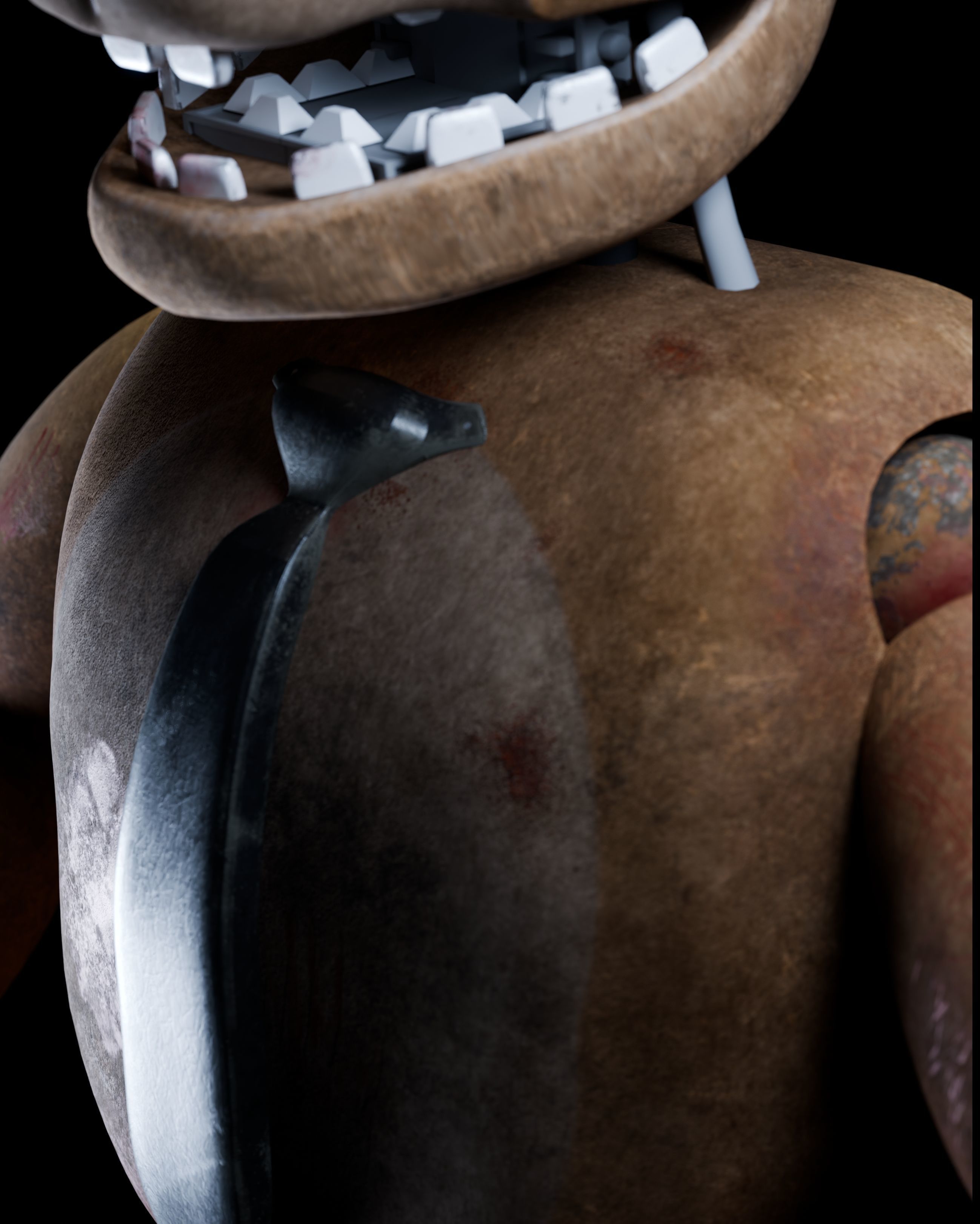 Bear Animatronic Rigged 3D model_4