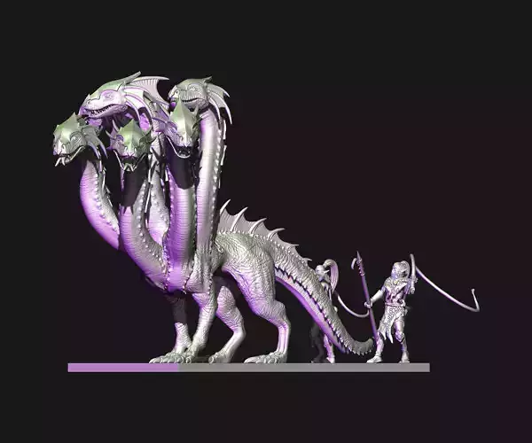 Dark elves Hydra pose 2 3D print model