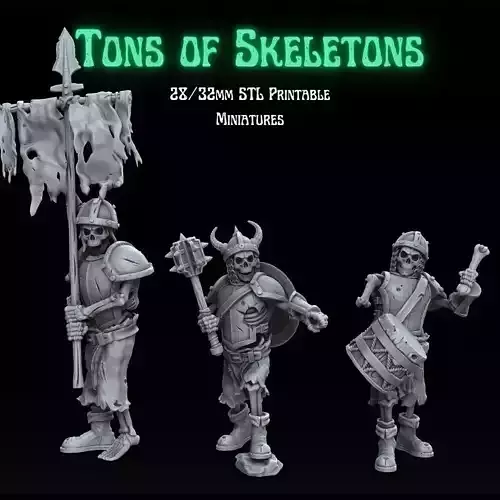 TONS OF SKELETONS - HEAVY EQUIPPED SKELETONS COMMAND GROUP