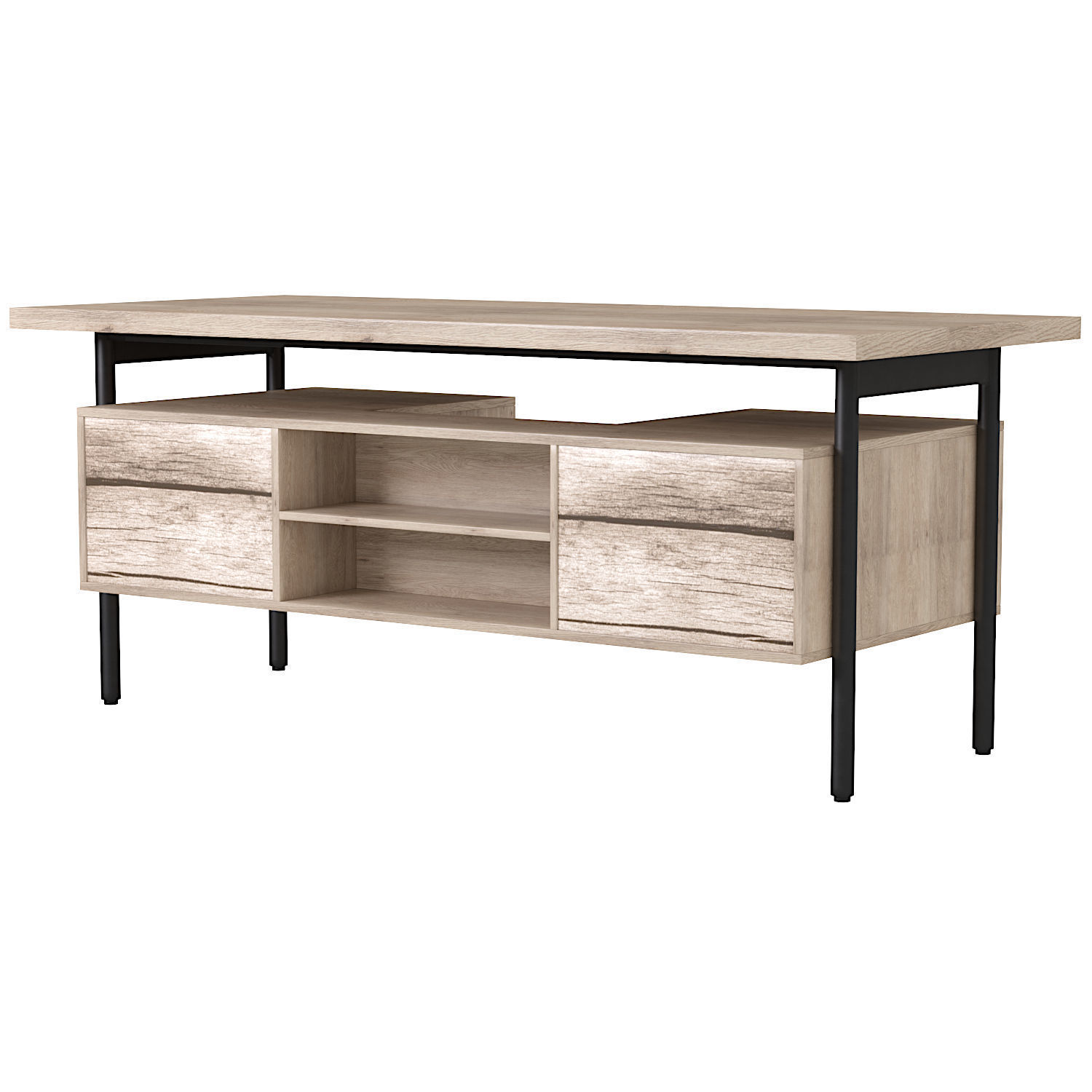 Sullivan Executive Desk Low-poly 3D model_2