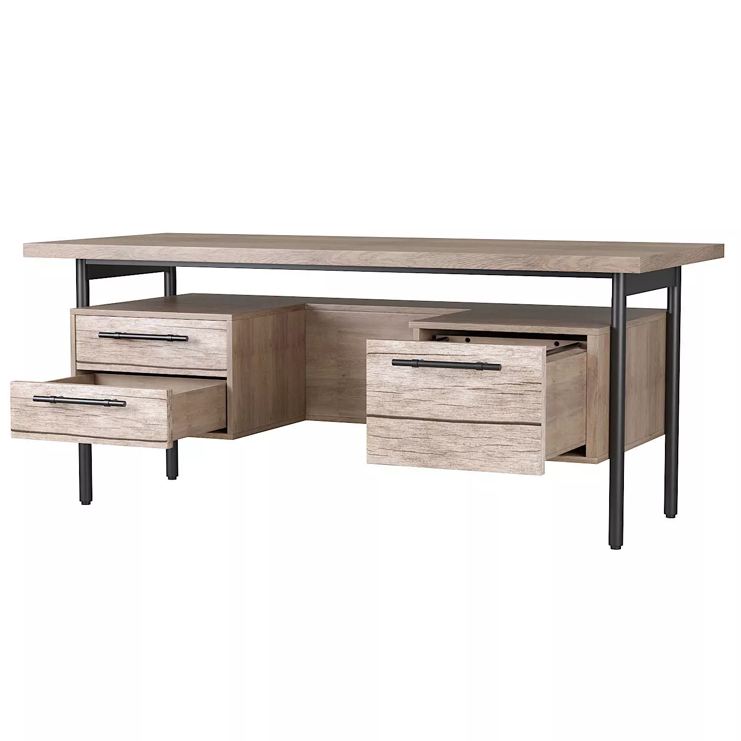 Sullivan Executive Desk Low-poly 3D model_0