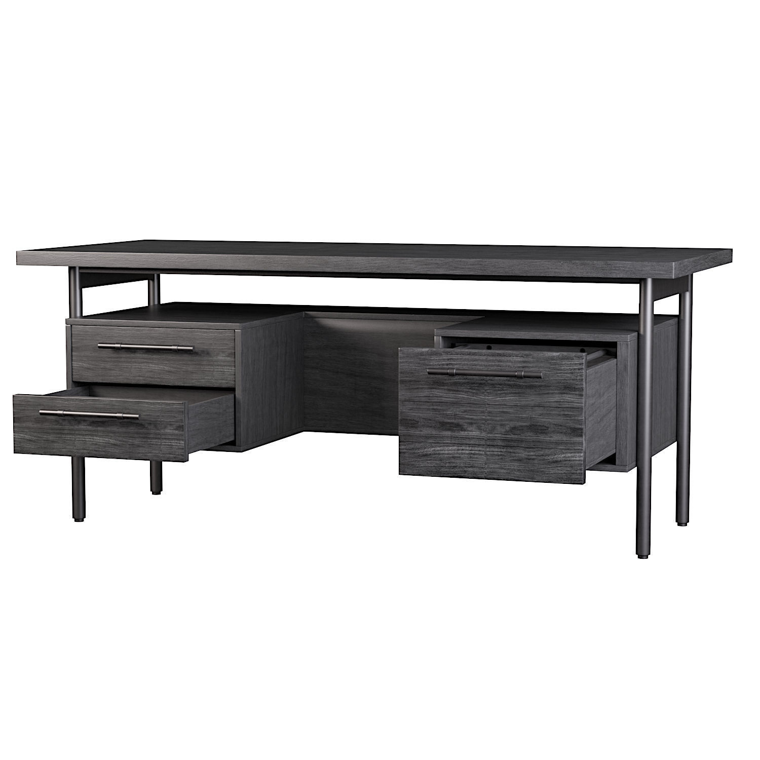 Sullivan Executive Desk Low-poly 3D model_3