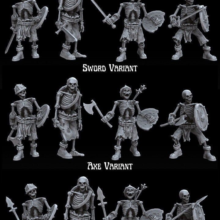 TONS OF SKELETONS - ALL IN PACK 3D print model_7