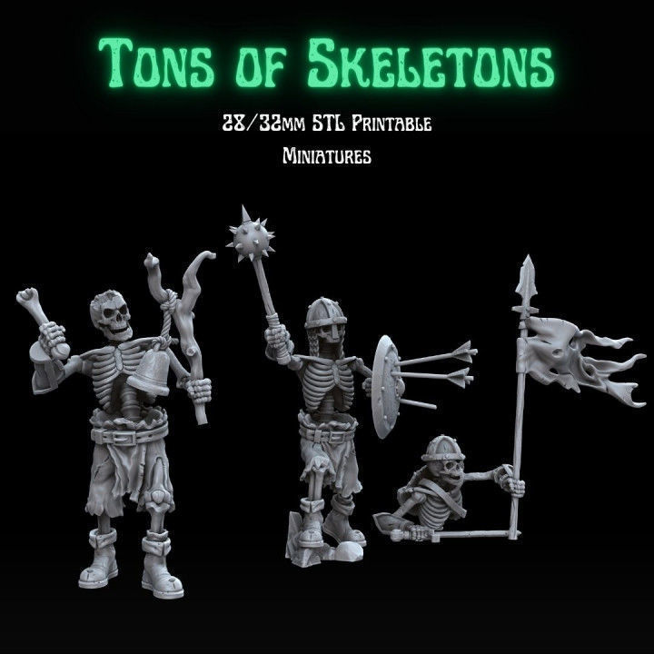 TONS OF SKELETONS - ALL IN PACK 3D print model_8
