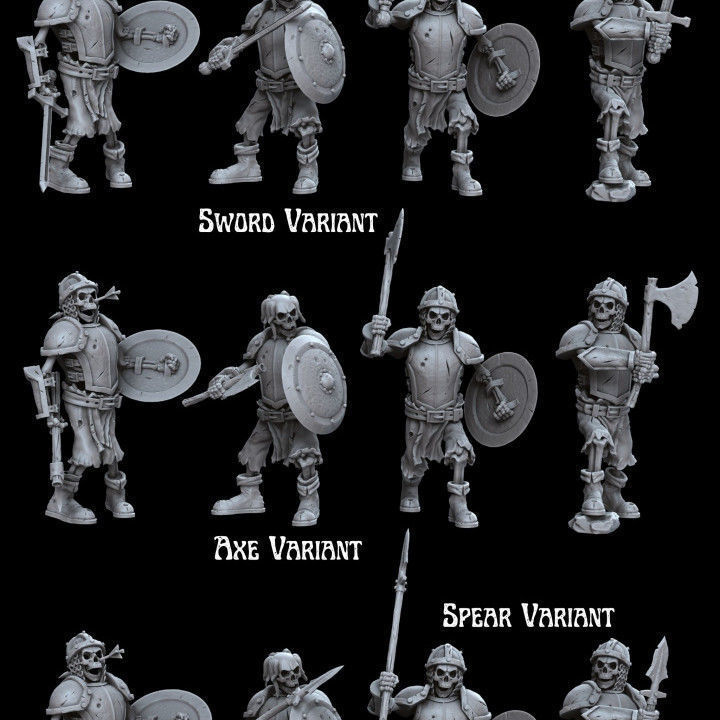 TONS OF SKELETONS - ALL IN PACK 3D print model_11