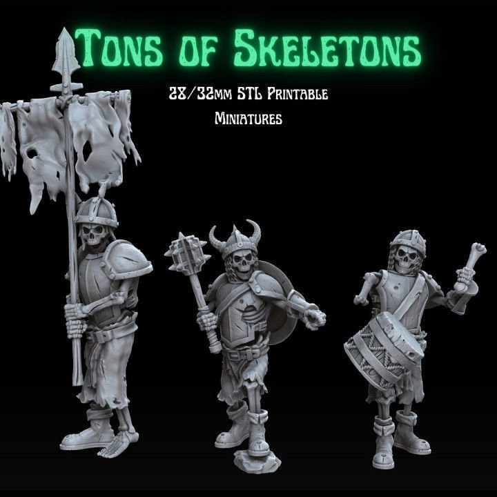TONS OF SKELETONS - ALL IN PACK 3D print model_12
