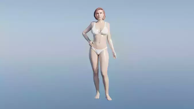 Lady Lily  Low-poly 3D model