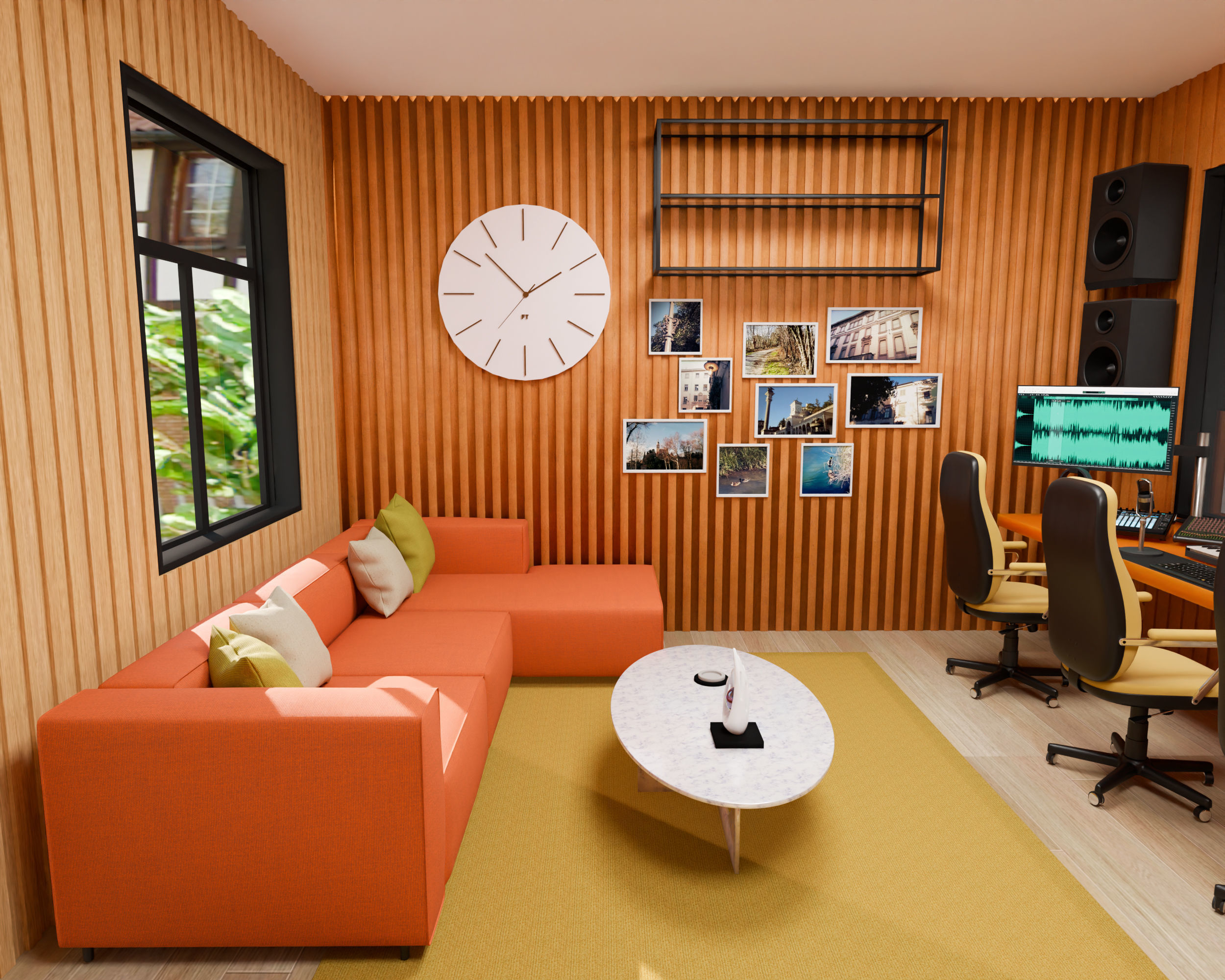 Music Studio Low-poly 3D model_2