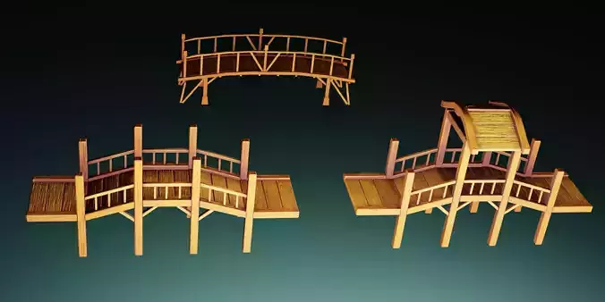 Rock and wood bridges