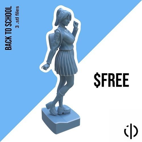 FIGURE BACK TO SCHOOL MINIATURE DECORATION Free 3D print model