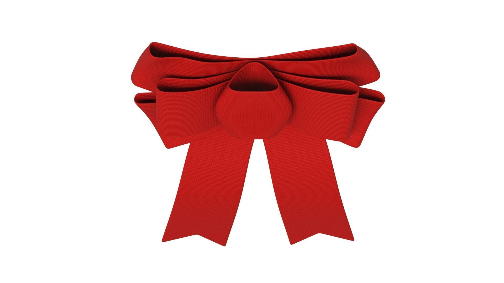 Christmas Bow Ribbon 24 Low-poly 3D model_6