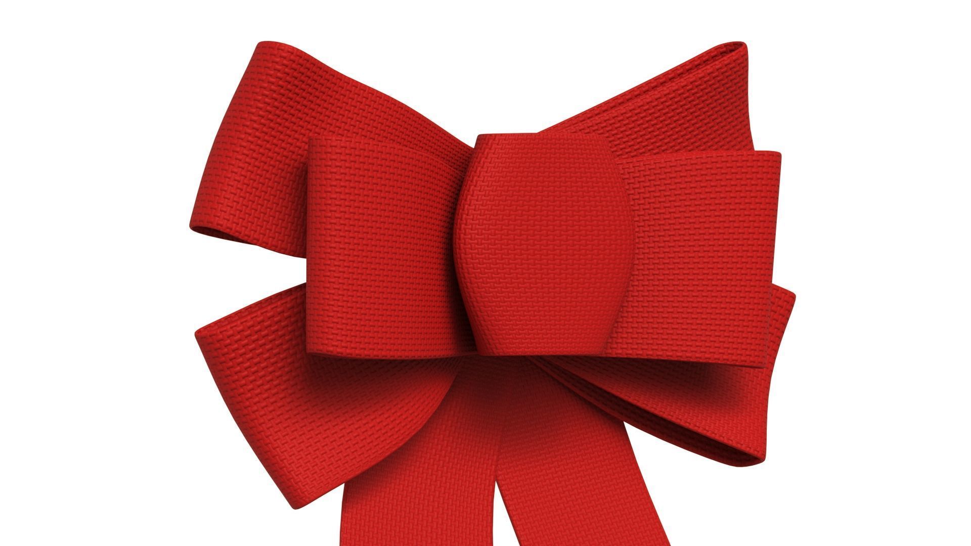 Christmas Bow Ribbon 24 Low-poly 3D model_3