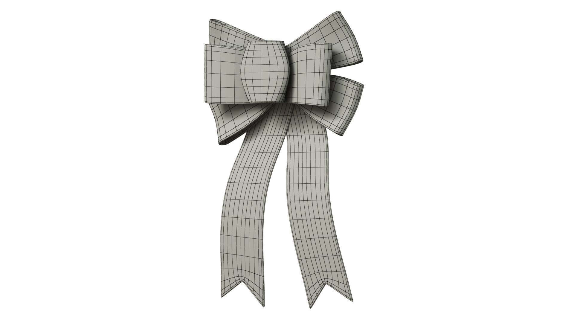 Christmas Bow Ribbon 24 Low-poly 3D model_11