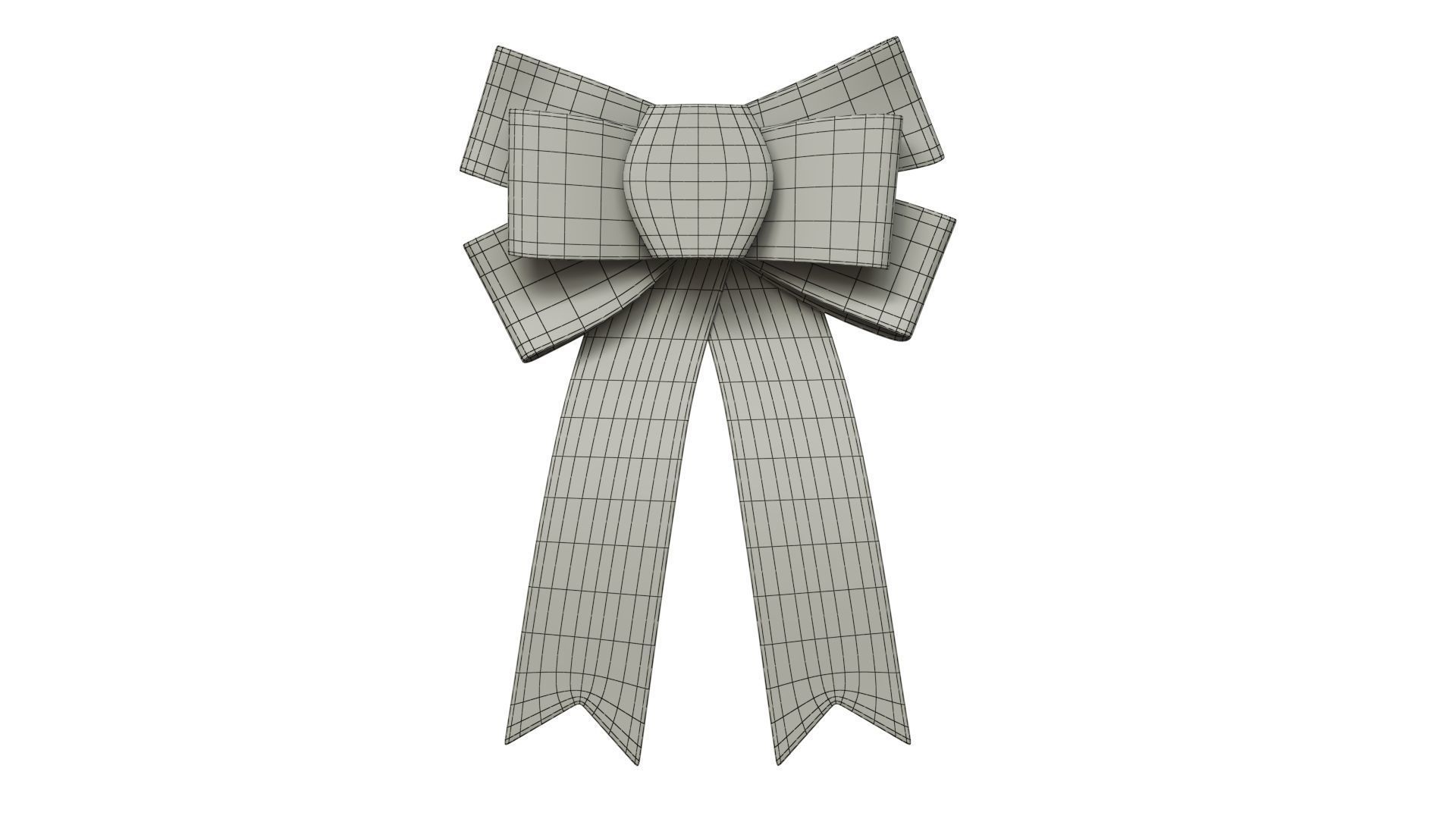 Christmas Bow Ribbon 24 Low-poly 3D model_7