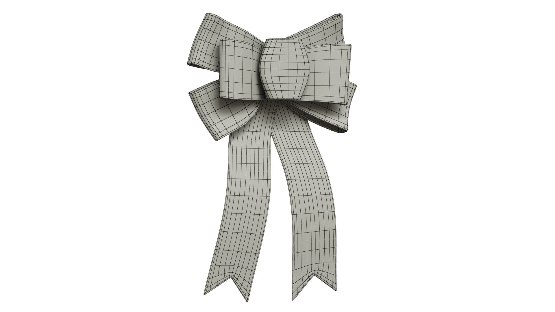 Christmas Bow Ribbon 24 Low-poly 3D model_9