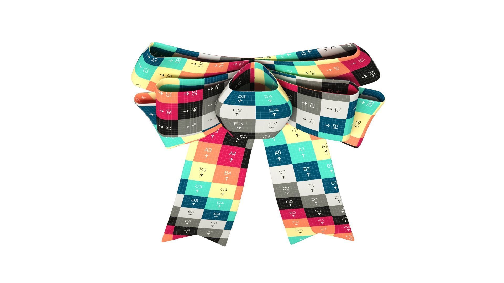 Christmas Bow Ribbon 24 Low-poly 3D model_20