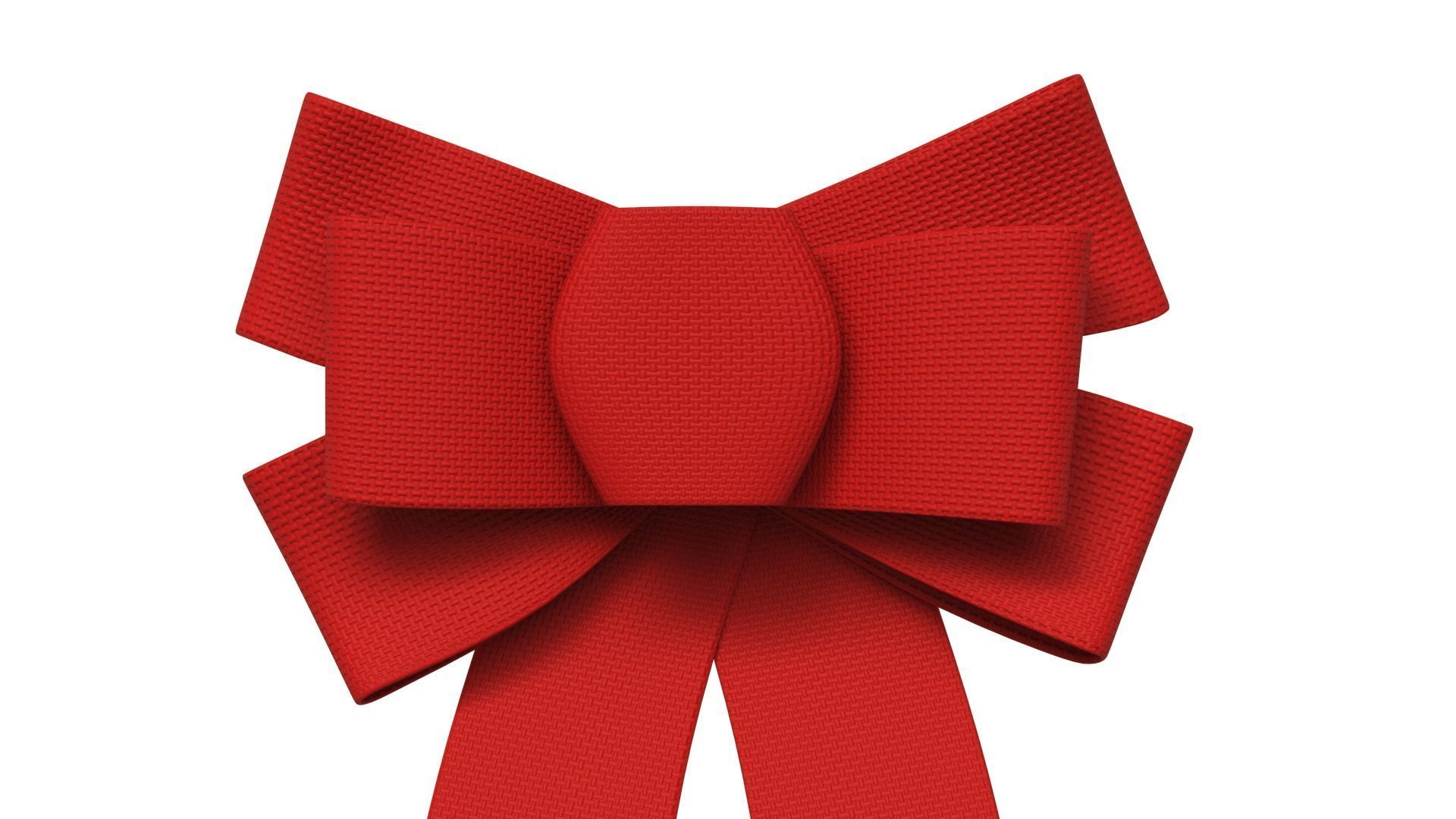 Christmas Bow Ribbon 24 Low-poly 3D model_1