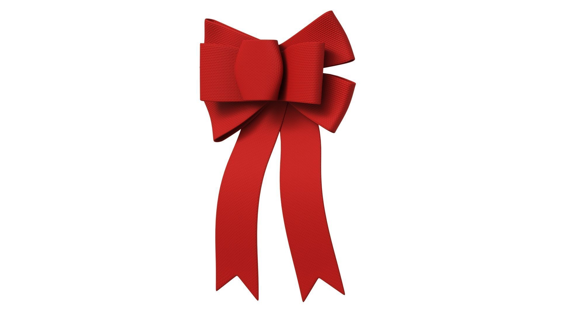 Christmas Bow Ribbon 24 Low-poly 3D model_4