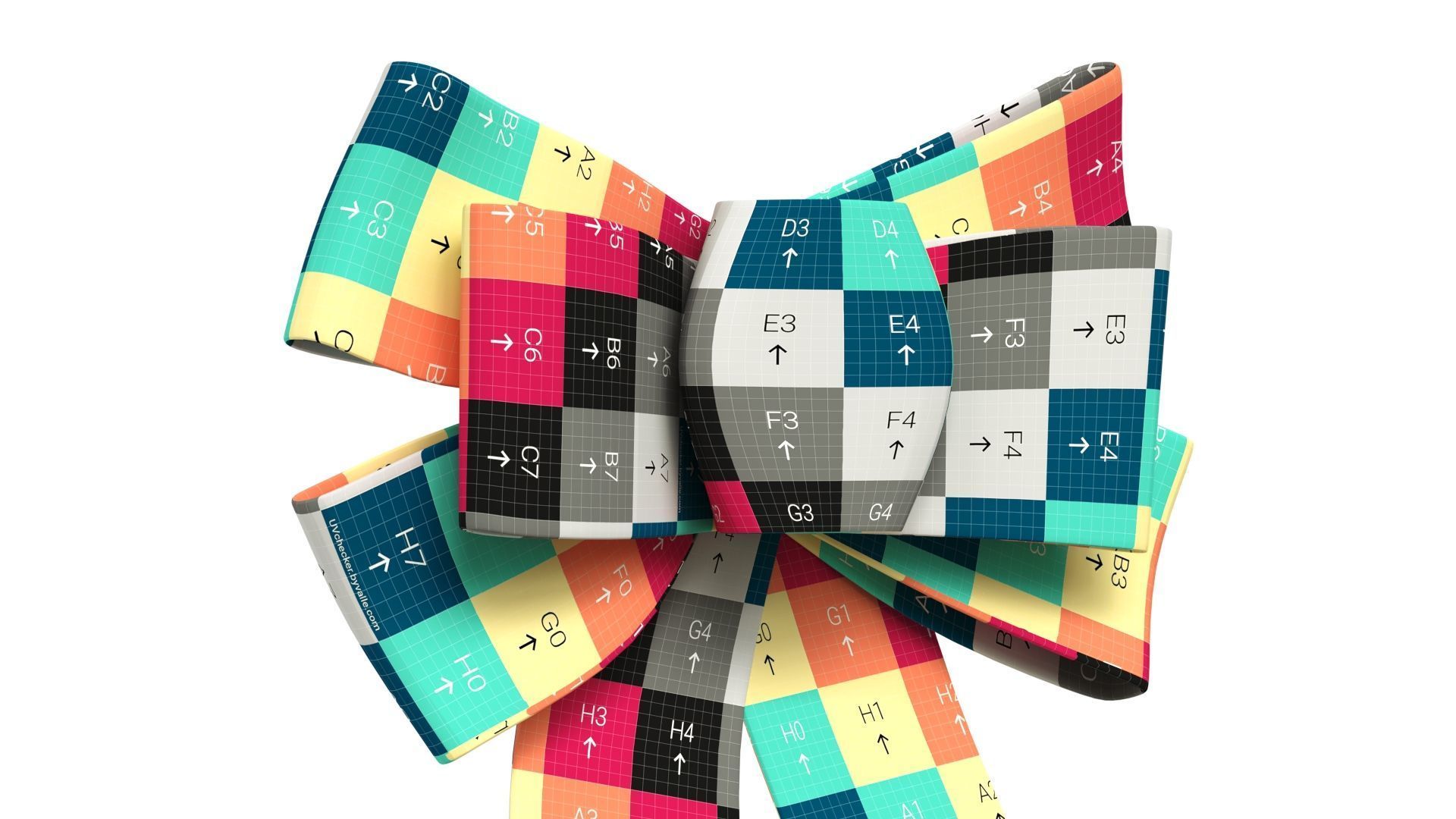 Christmas Bow Ribbon 24 Low-poly 3D model_17