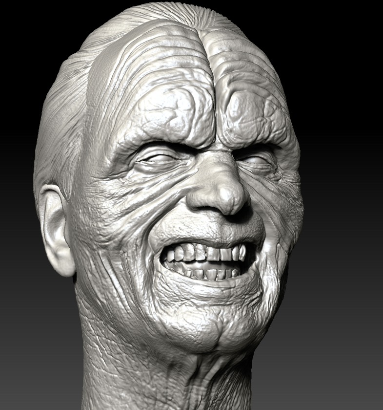 PALPATINE custom made headsculpt 3D print model_3