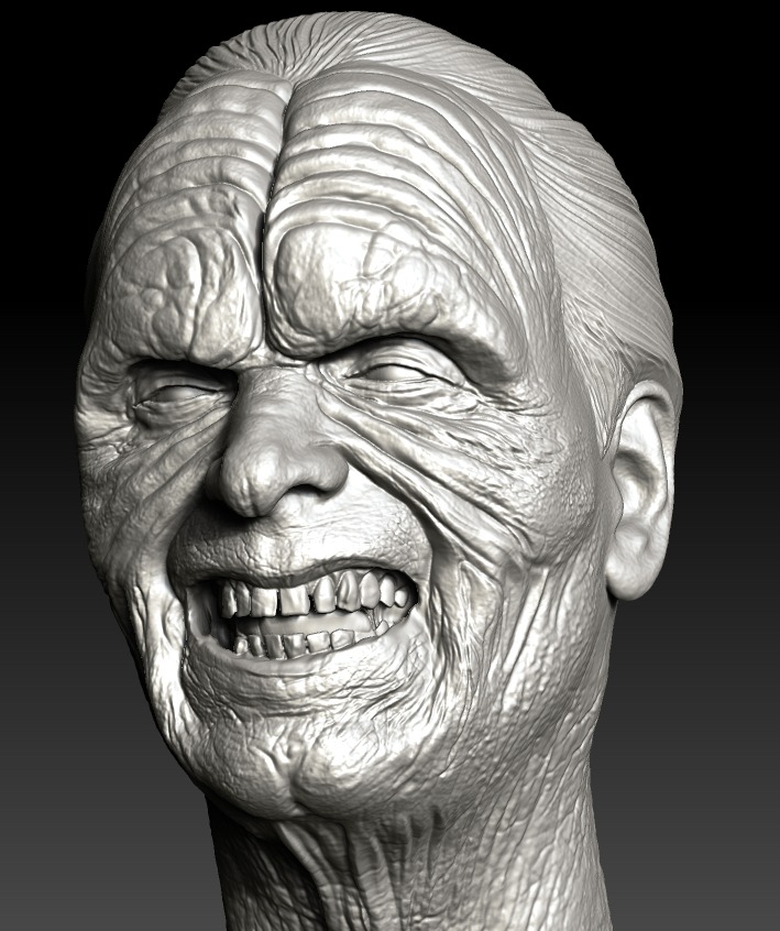 PALPATINE custom made headsculpt 3D print model_2