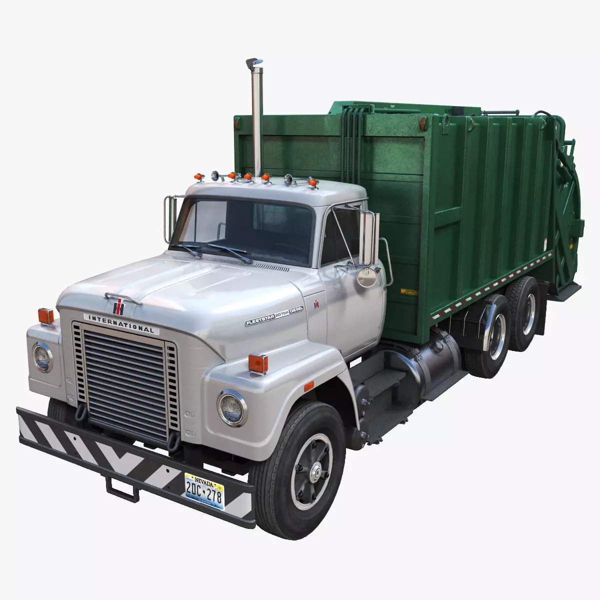 International Fleetstar garbage truck Low-poly 3D model