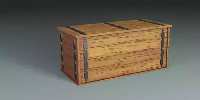 Wooden crade Free low-poly 3D model