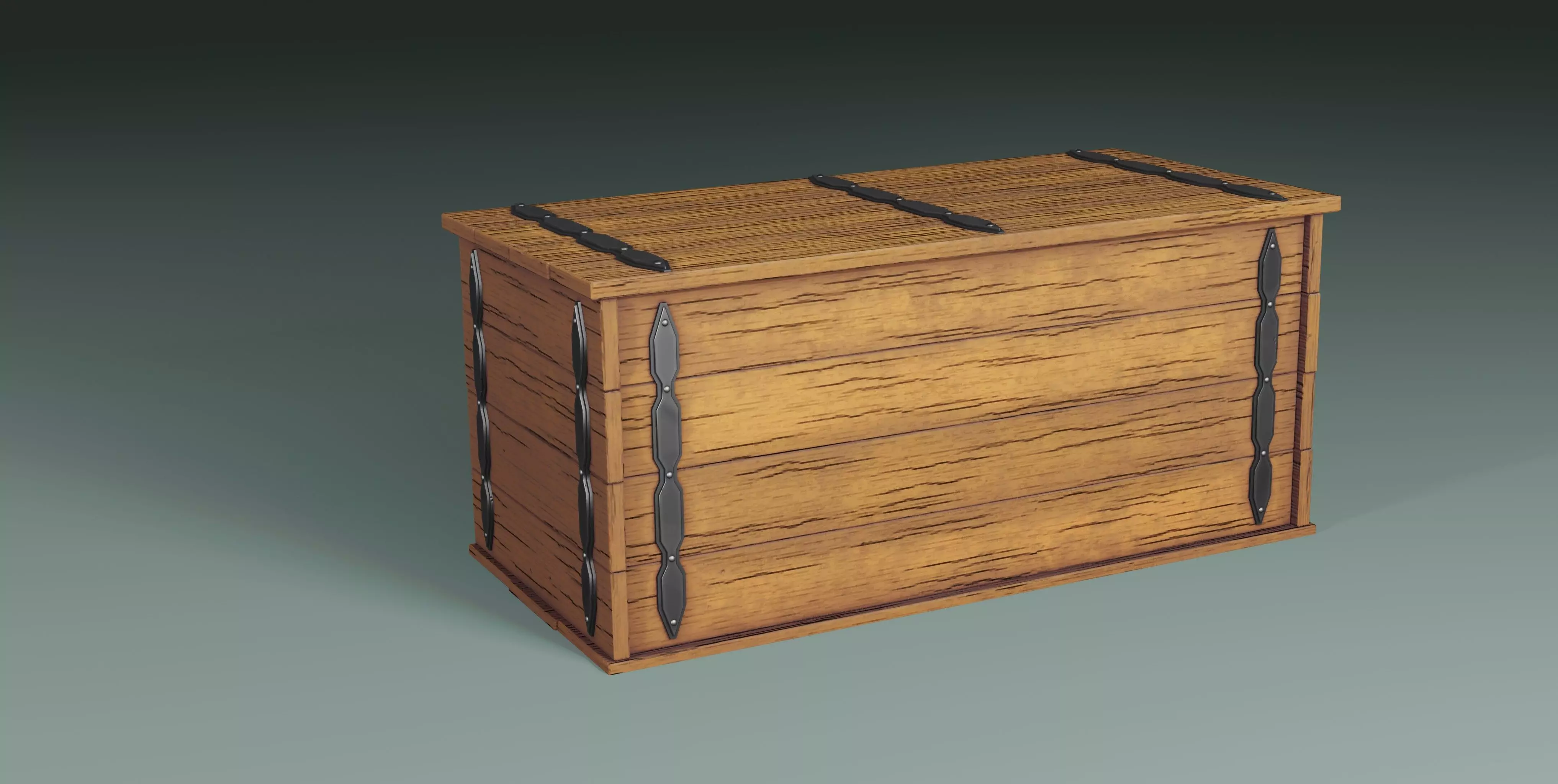 Wooden crade Free low-poly 3D model