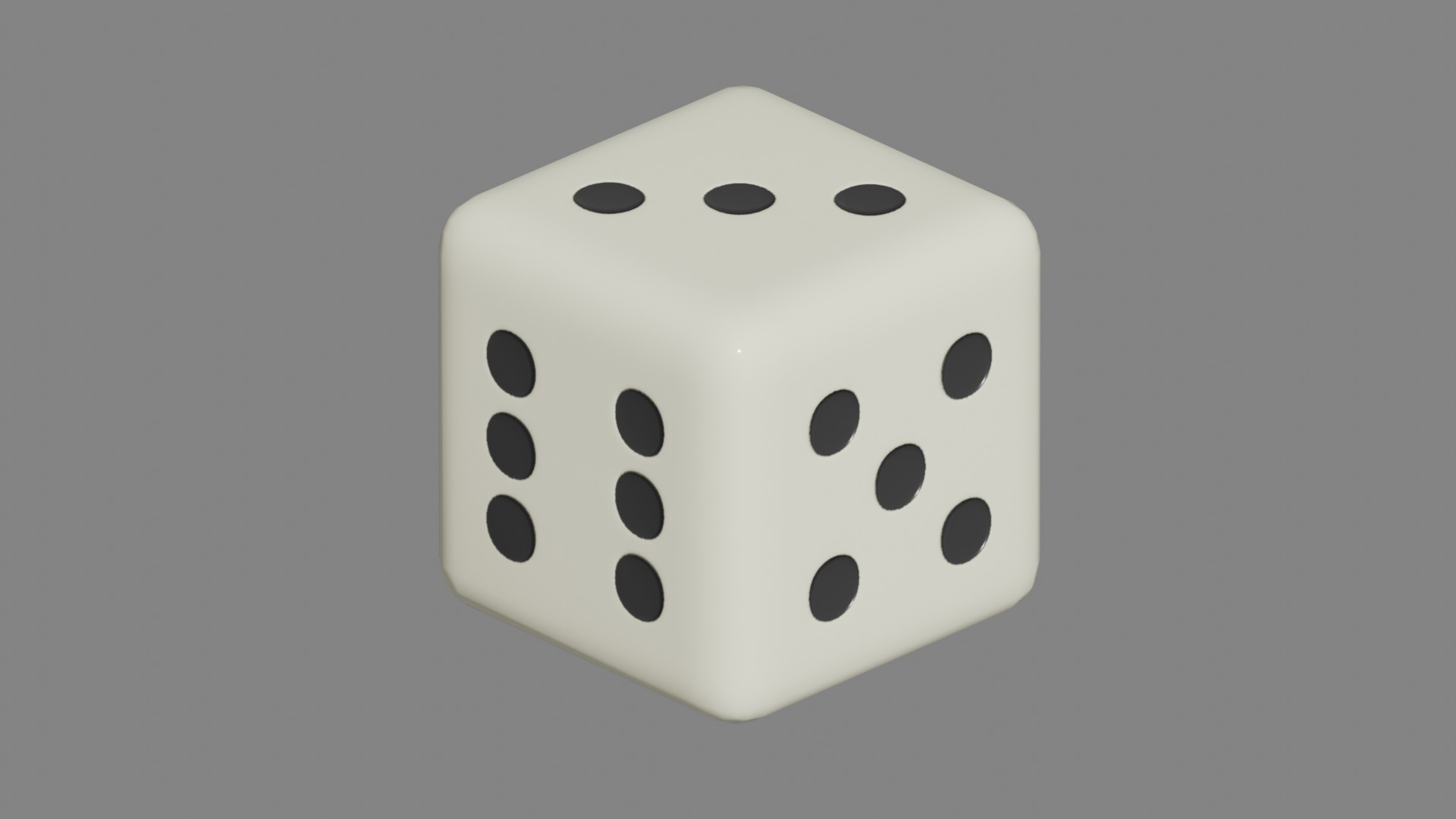 Low Poly 6 Sided Die Low-poly 3D model_2