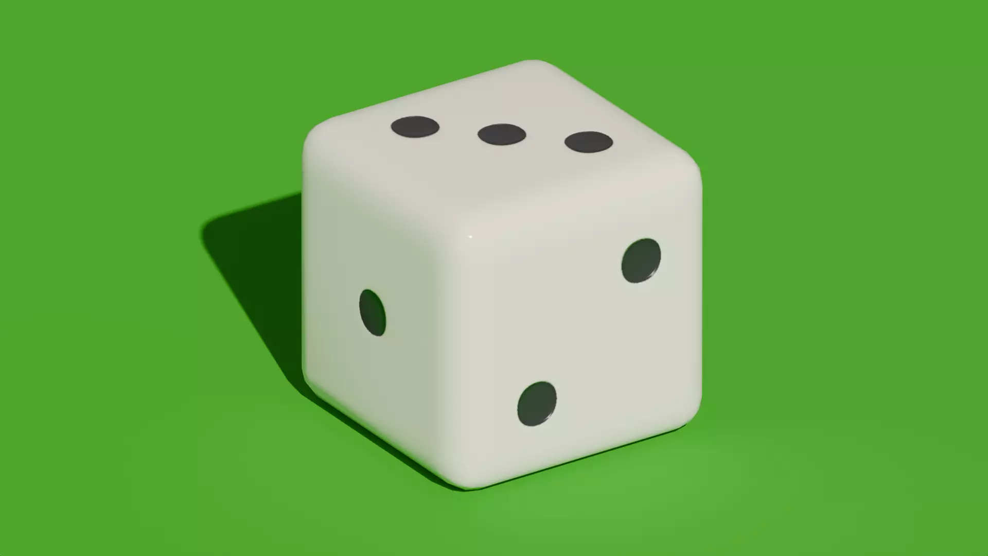 Low Poly 6 Sided Die Low-poly 3D model_0