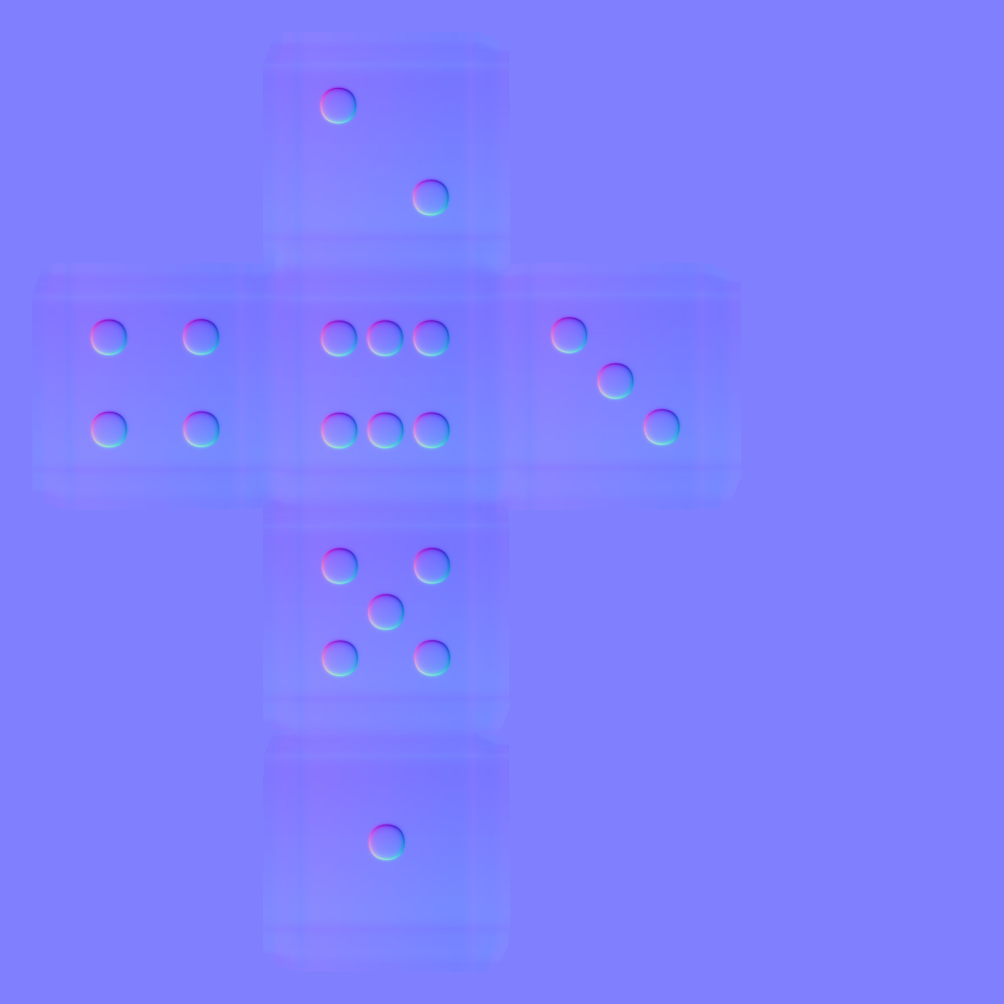 Low Poly 6 Sided Die Low-poly 3D model_10