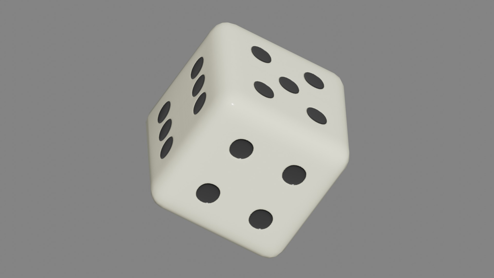 Low Poly 6 Sided Die Low-poly 3D model_3