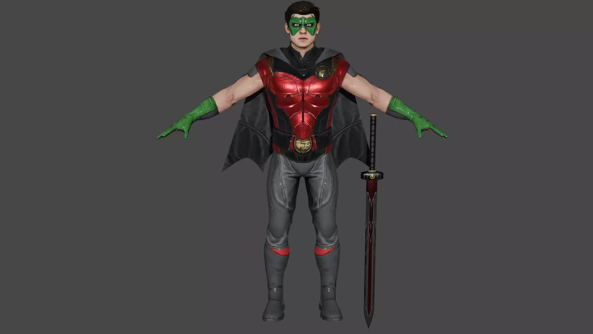 Blade master Robin Low-poly 3D model