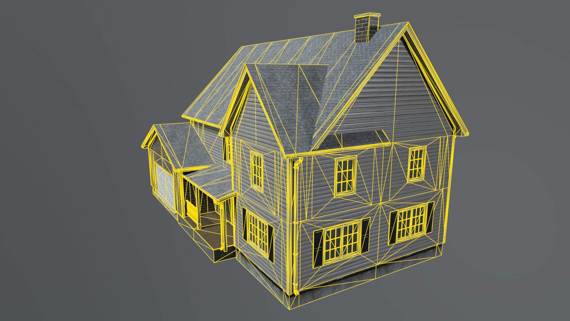 Realistic House 3D game model Unity Low-poly 3D model_7