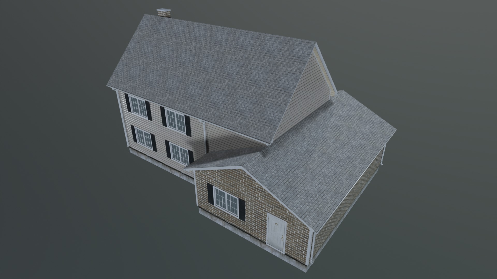 Realistic House 3D game model Unity Low-poly 3D model_5