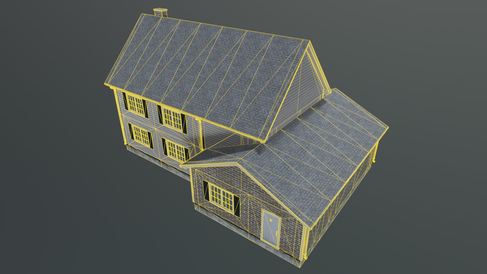 Realistic House 3D game model Unity Low-poly 3D model_6