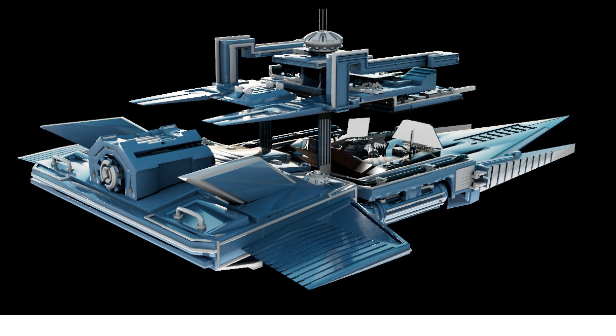 Star Wars spaceship Low-poly 3D model_1