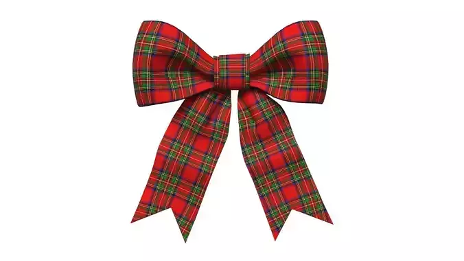 Christmas Bow Ribbon 25 Low-poly 3D model