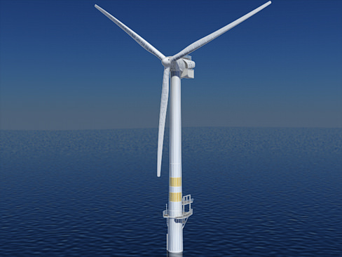 Wind Turbine Offshore 3D model_10