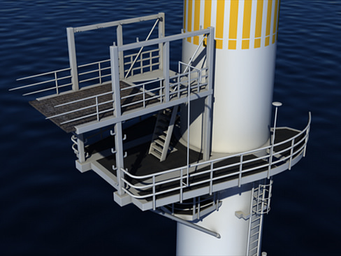 Wind Turbine Offshore 3D model_1