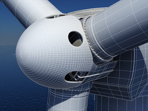 Wind Turbine Offshore 3D model_12
