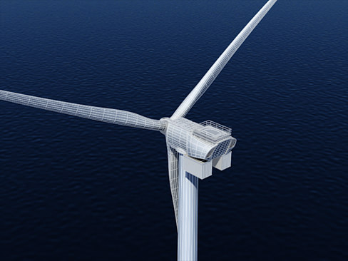 Wind Turbine Offshore 3D model_15