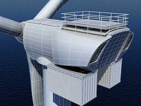 Wind Turbine Offshore 3D model_13